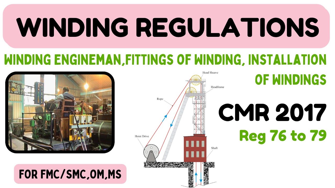 Winding Regulation per CMR 2017 | Reg 76 to 79 | DGMS FMC SMC | OM MS
