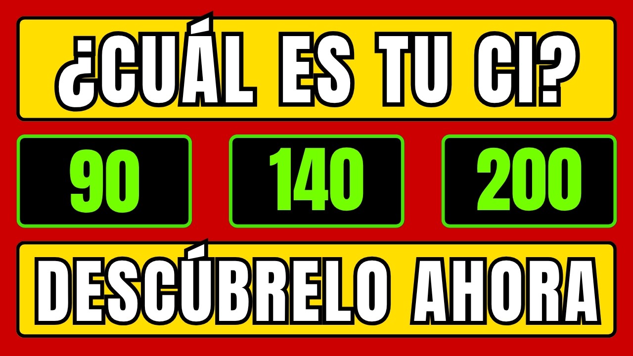 Prueba de CI: Evalúa tu nivel de inteligencia con 70 preguntas desafiantes