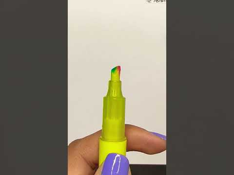 DIY rainbow marker 🌈😍 #shorts #artist #art #diy #creative #tutorial #crafts #draw #craft #rainbow