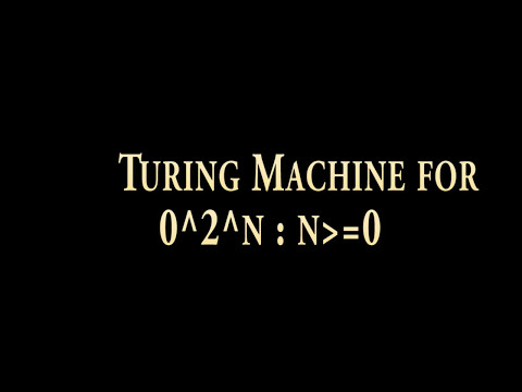 Example of Turing machine for 0^2^n where n greater than equal to 0