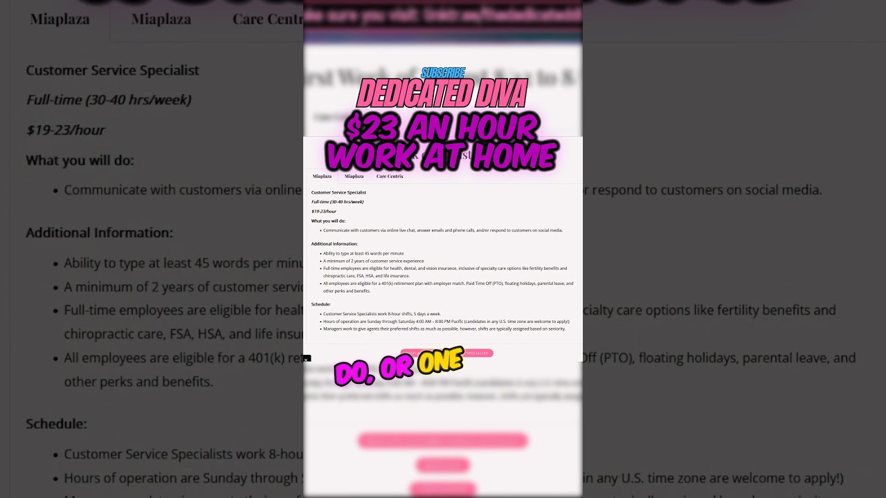 Miaplaza Seeks Customer Service Specialist for Remote Work