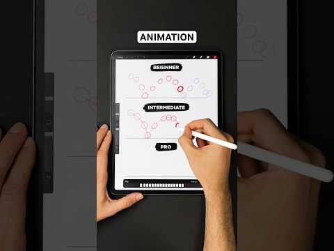 3 levels of animation 🤩 bouncing ball tutorial #animation #procreate