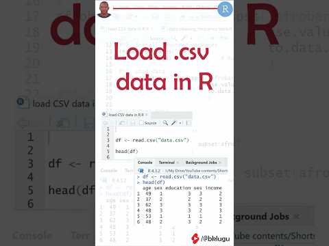 Import .csv data in R #r #read.csv #csvdata #rprogrammingforbeginners #rstudio