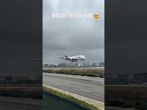 Amazing Airbus A380 Emirates Landing / WAIT TILL THE END #planespotting #plane #a380