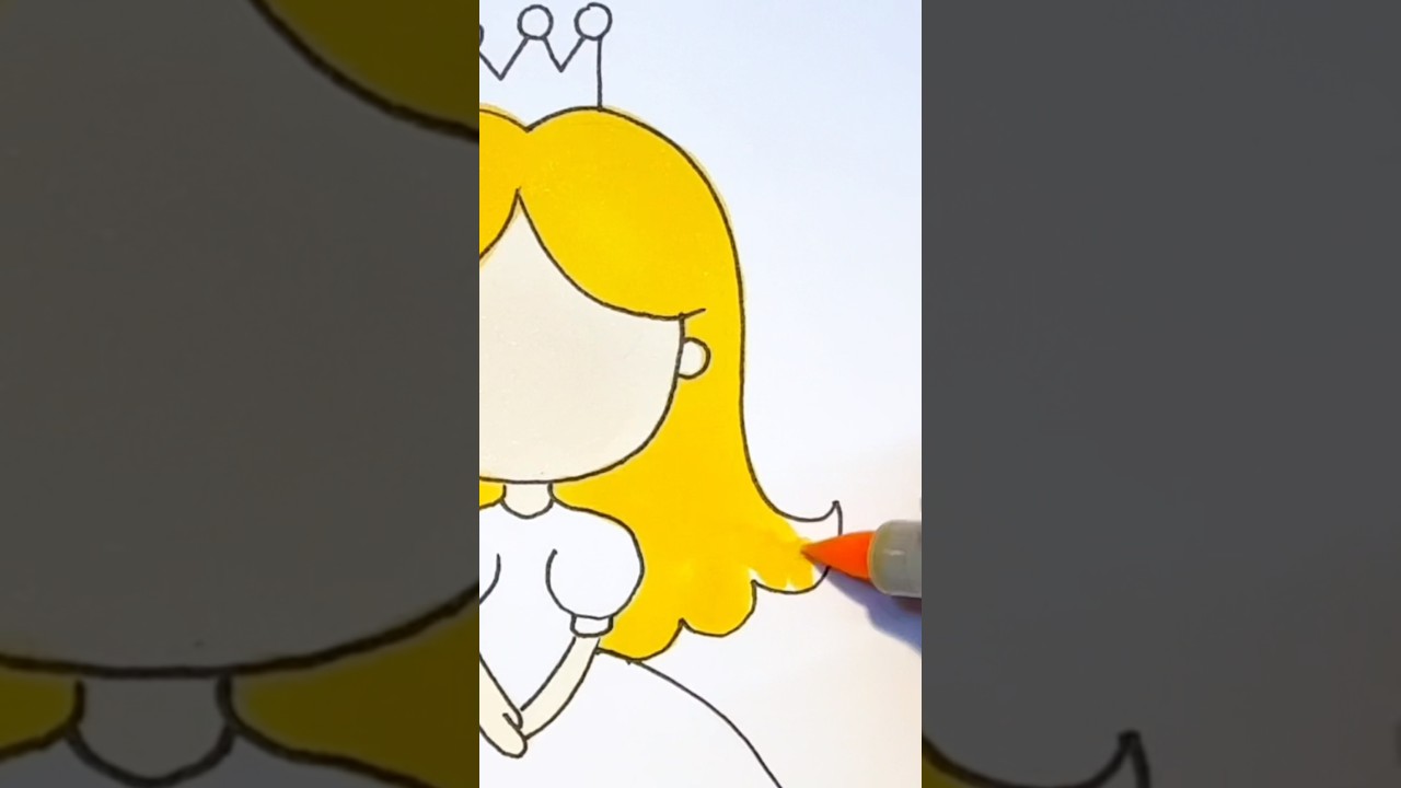 How To Draw A Cute Princess Step By Step Drawing for Kids