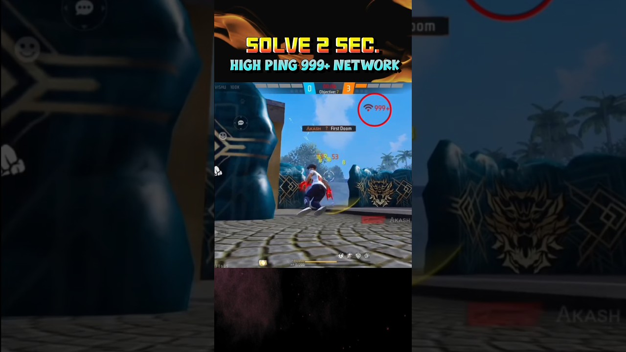 Solve 2sec in High ping 999+ network problem #freefire #shorts #short
