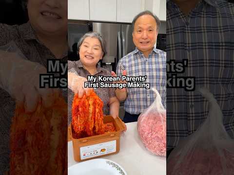 My Korean Dad Makes Sausages for the First Time