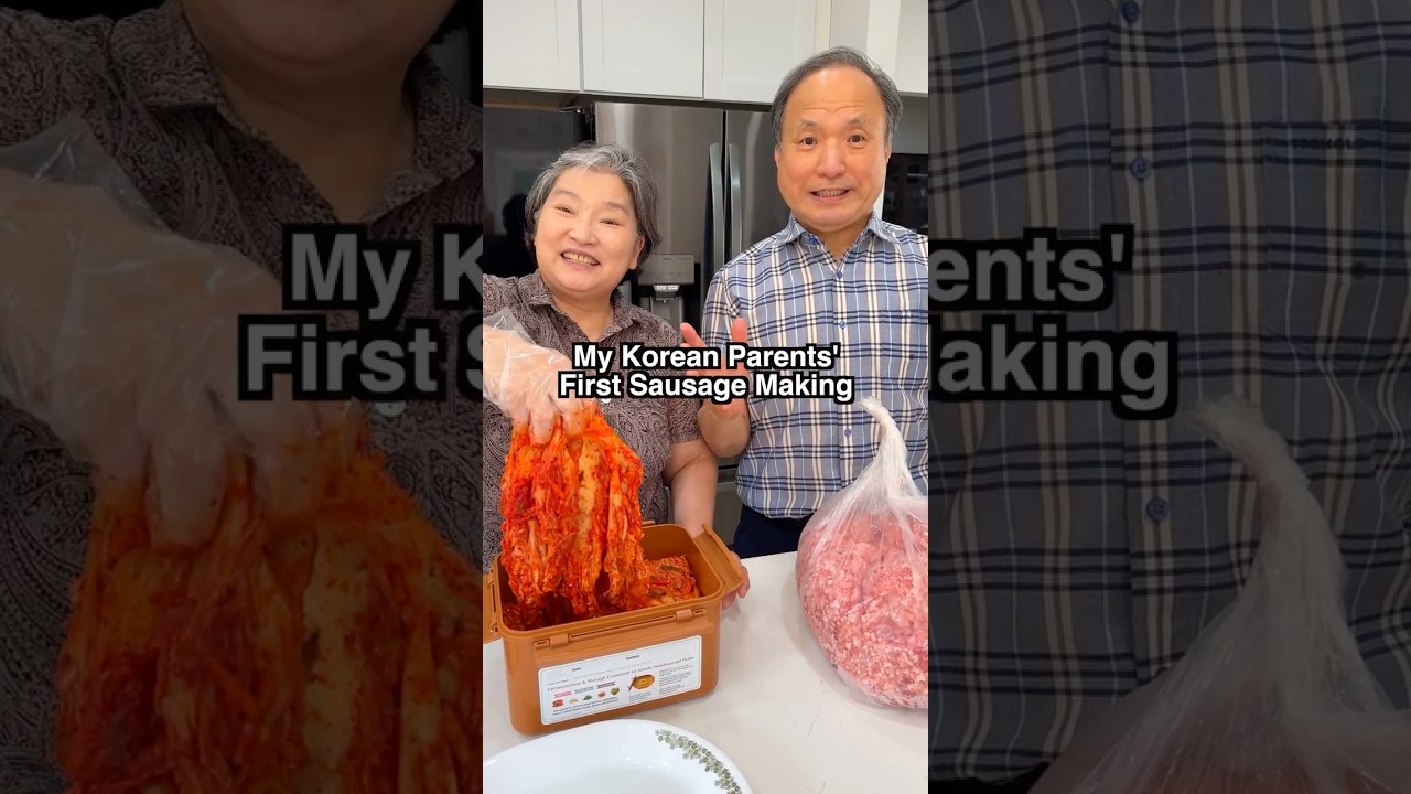 My Korean Dad's First Attempt at Making Sausages