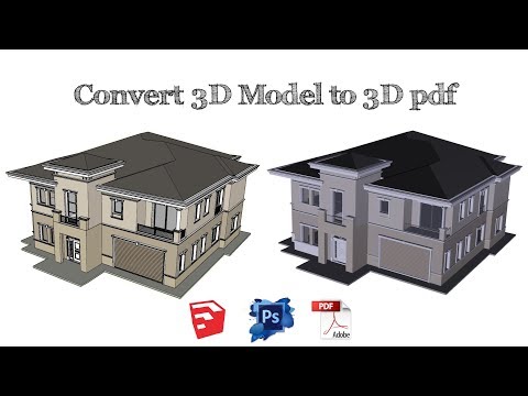Export 3D Model from SketchUp to 3D Pdf