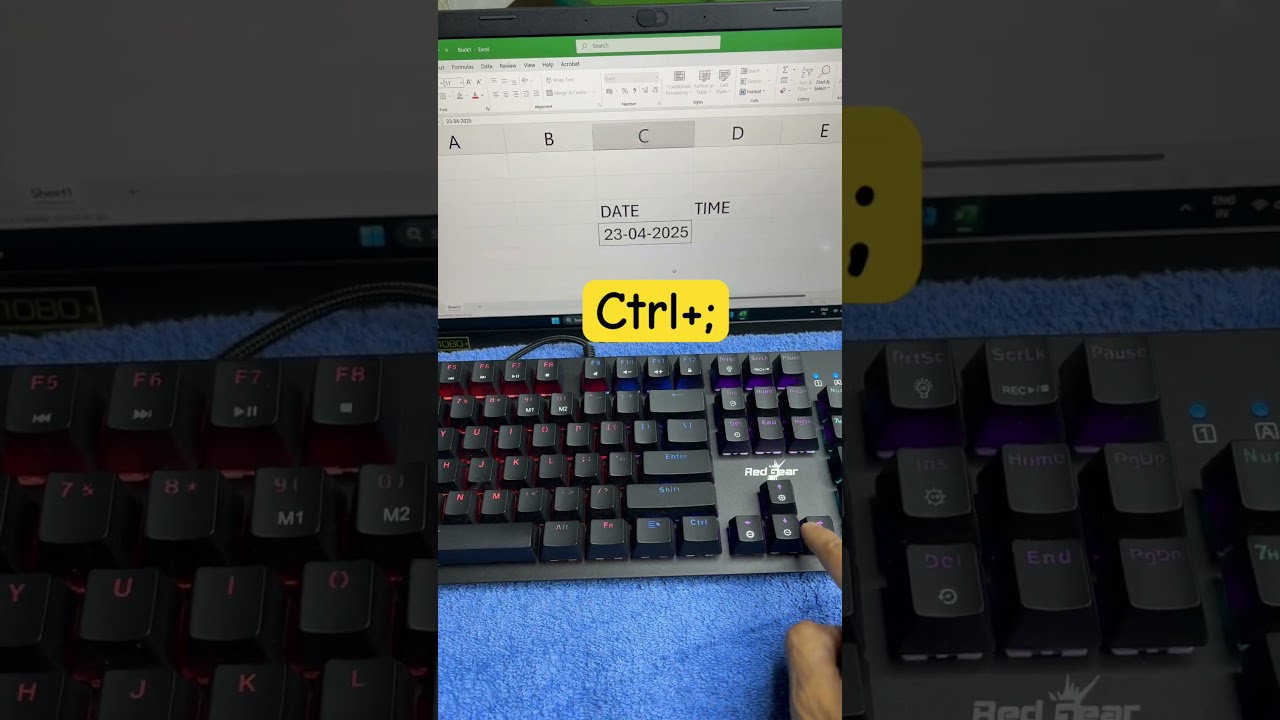 Excel Shortcut key for Date and Time #excel #exceltutorial #shortcutkeys #trending #dysatech