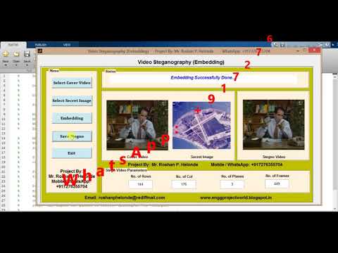 Matlab Code for Video Steganography For Hiding Secret Image in Video FINAL YEAR PROJECT