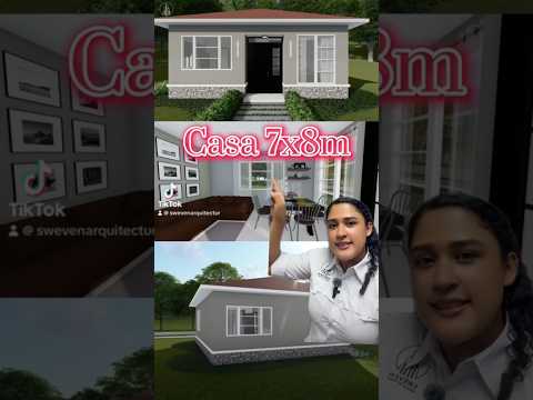 Casa de 7x8m #casaspequeñas #planosdecasa #construccion #arquitectura #diseño
