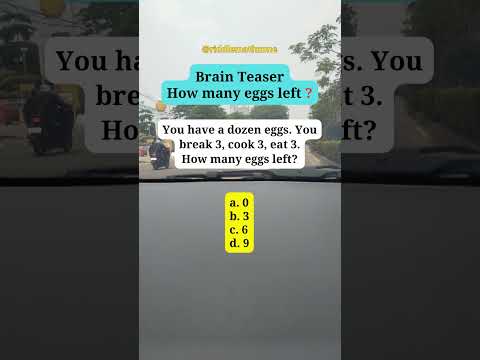 Brain Teaser How many eggs left? #shorts #riddlemathzone #maths