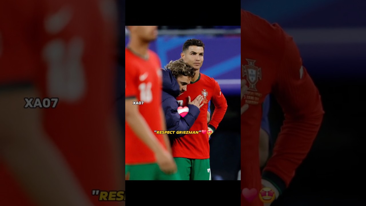 Ronaldo & Griezmann Share Heartwarming Respect ❤️ | Must-See Football Moments #shorts
