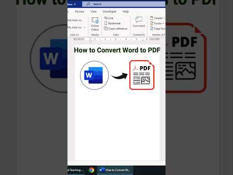 How to Convert Word to PDF #shorts #msword