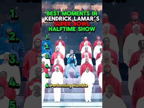 Best Moments From Kendrick Lamar’s Super Bowl Halftime Show #kendricklamar #nfl #Super Bowl