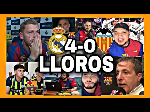 LAS MEJORES REACCIONES Y LLOROS CULES al REAL MADRID 4-0 VALENCIA