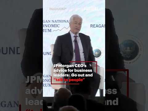 JPMorgan CEO's advice for business leaders: Go out and "talk to people" #CEO #leadershiplessons