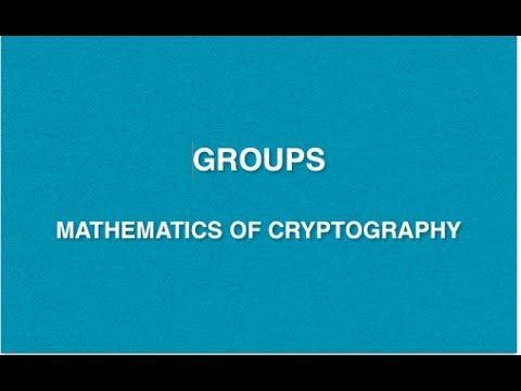 Mathematics Of Cryptography | Lecture 2 - Group | CRNS | Cryptography Basics