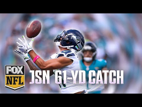 Sam Darnold and Jaxon Smith-Njigba's connection at FULL DISPLAY against the Jaguars 😱