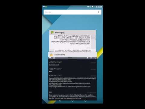 Aloaha secure SMS with RSA Encryption