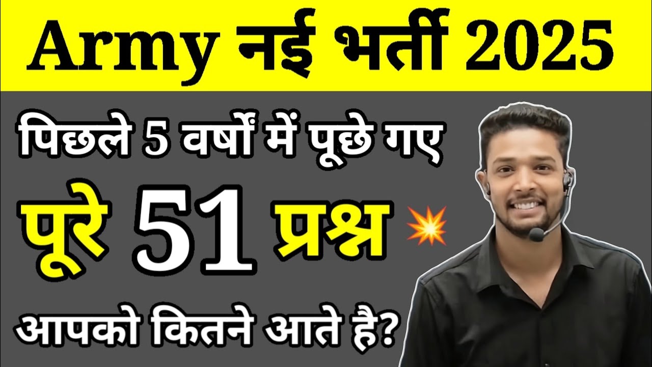 Army Agniveer 2025 GK Previous Year Questions 📚