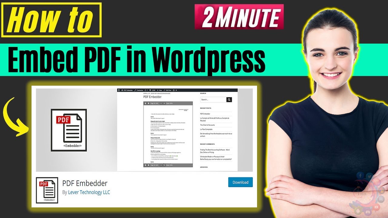 How to embed pdf in wordpress 2026 | How to 1 minute