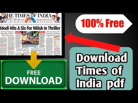 How to download times of india newspaper in pdf | current affairs