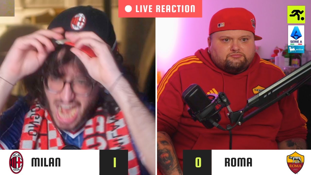 MILAN-ROMA 1-0 LIVE REACTION | TIFOSI MILANISTI vs ROMANISTI (E GUFI) | TIFOSIAMO