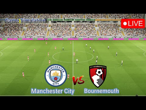 🔴LIVE : Manchester City vs Bournemouth | Premier League - Round 10 - Video Game Simulation
