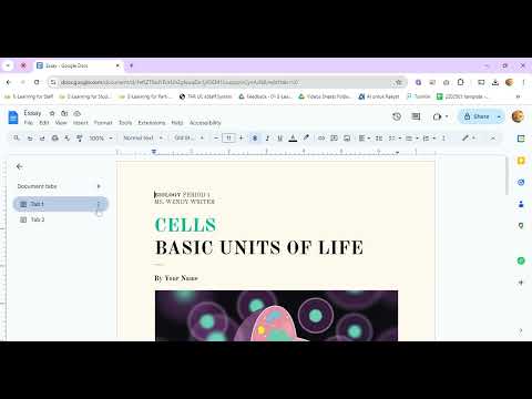 Document Tabs in Docs (Google Docs)