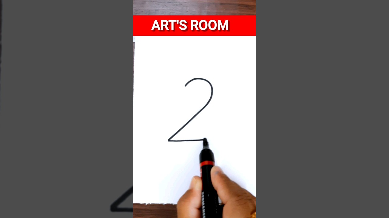 Learn to Draw a Parrot with Number 2 🖍️