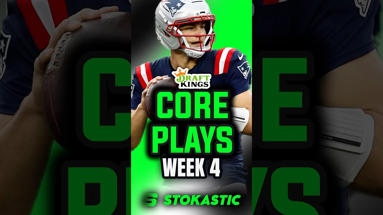 Week 4 NFL DFS Core Plays | DraftKings & FanDuel 🏈