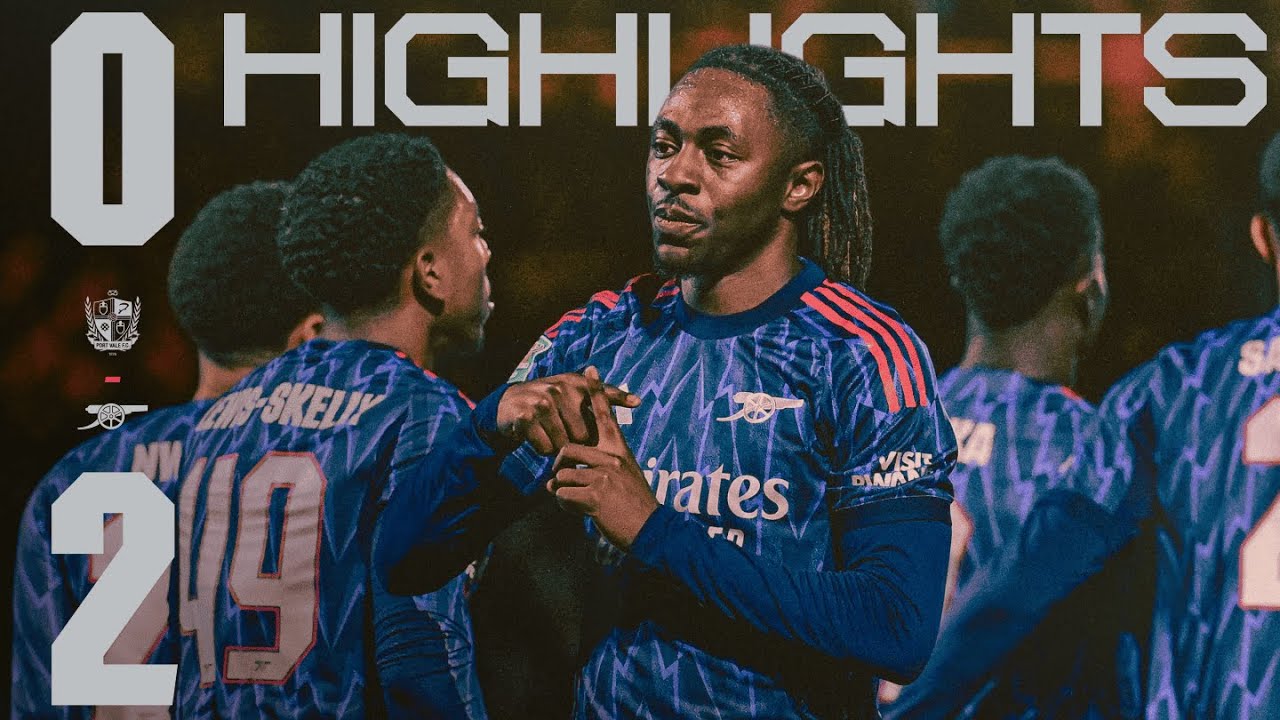 Eze Scores First Goal as Arsenal Beats Port Vale 2-0 ⚽