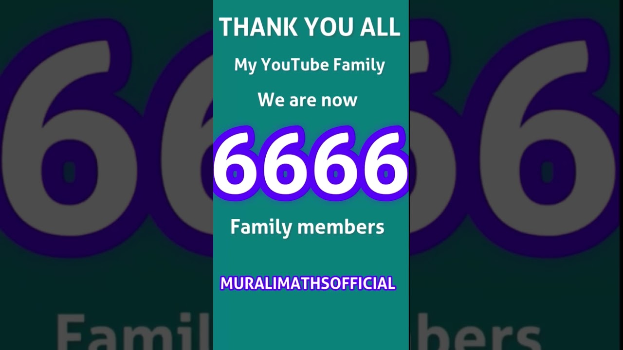 Thanks to My YouTube Family! π