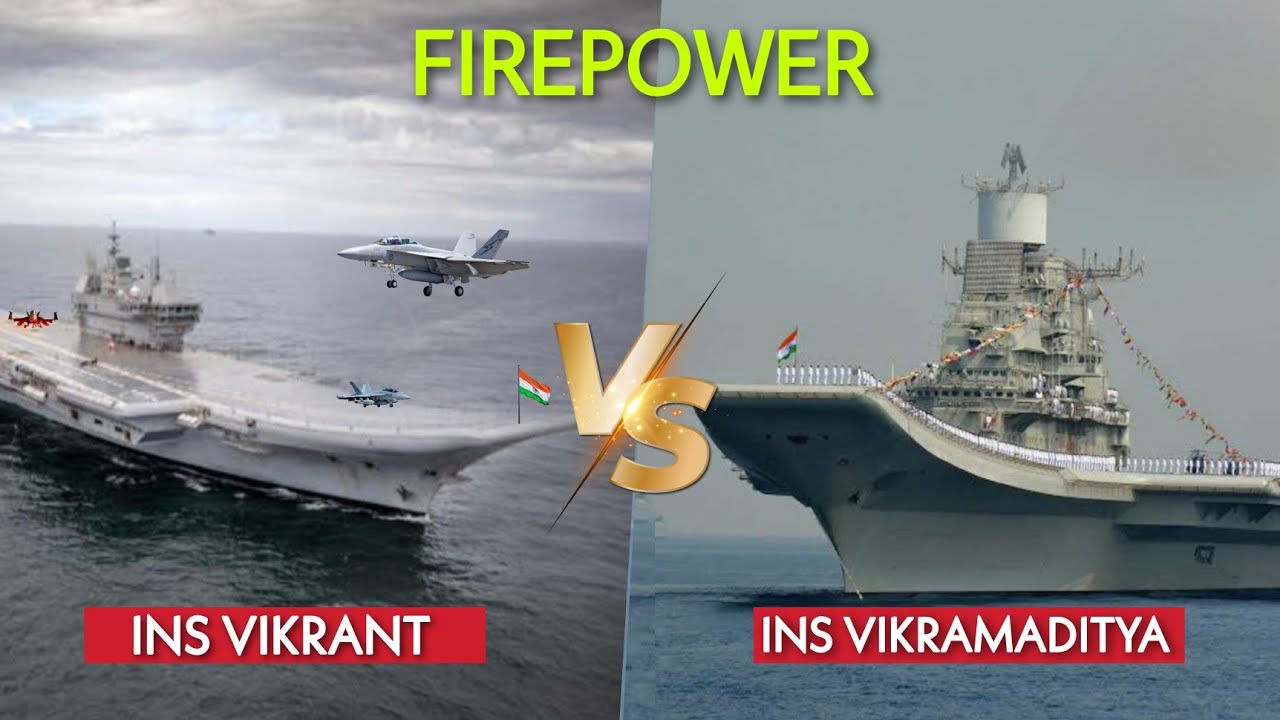 Ins vikrant vs Ins vikramaditya - who has more firepower | Ins vikrant comparison