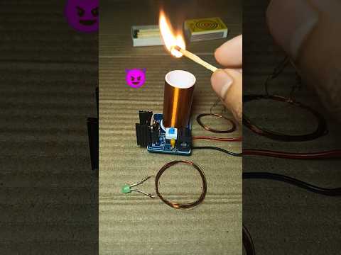 Mini Tesla coil experiment #project #diy #electrical #youtubeshort