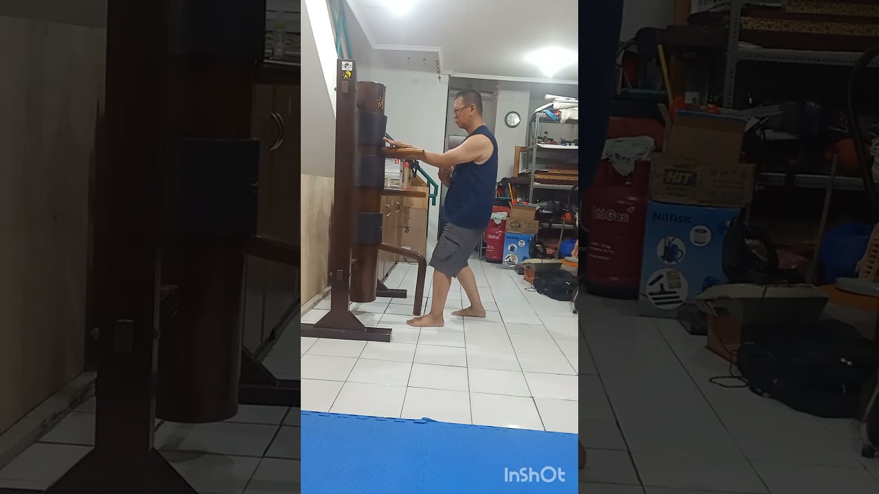 Shaolin Wengchun 5 Animals Practice on Wooden Dummy 🥋