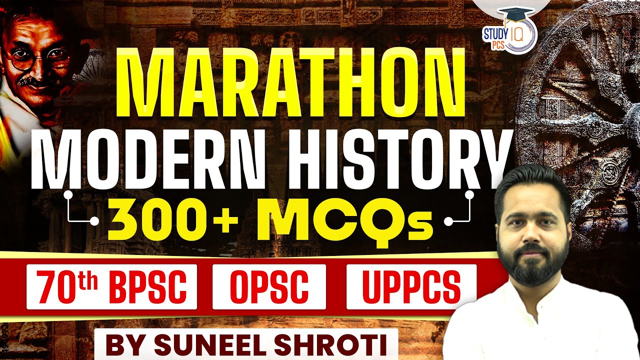 Ultimate Modern History MCQ Marathon Class for UPPSC, BPSC & OPSC | Live Hindi Prep 📝