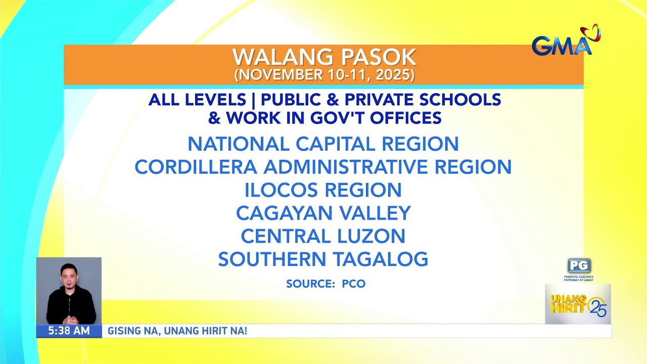 No Classes as of 5AM (Nov 10-11, 2025) | Unang Hirit