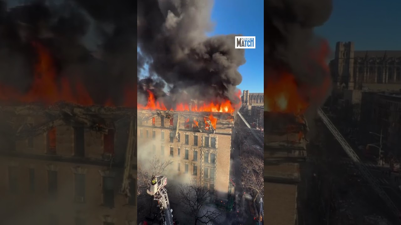 Incendie à NYC détruit un immeuble à Upper West Side