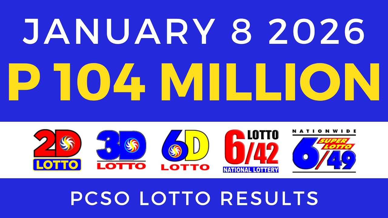 Lotto Result Today 9pm January 8 2026 PCSO
