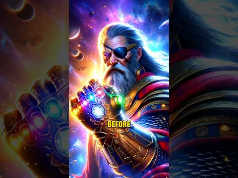 Odin Collect infinity stones before thanos?😨 #thanos #odin #mcu #ironman #shorts