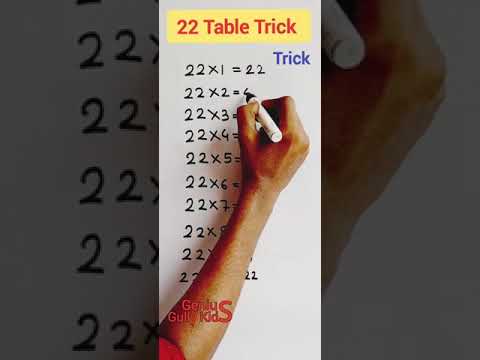 22 Table Trick #shorts #vedicmaths