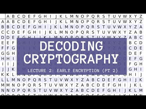 Decoding Cryptography Lecture 2: Polyalphabetic Substitution