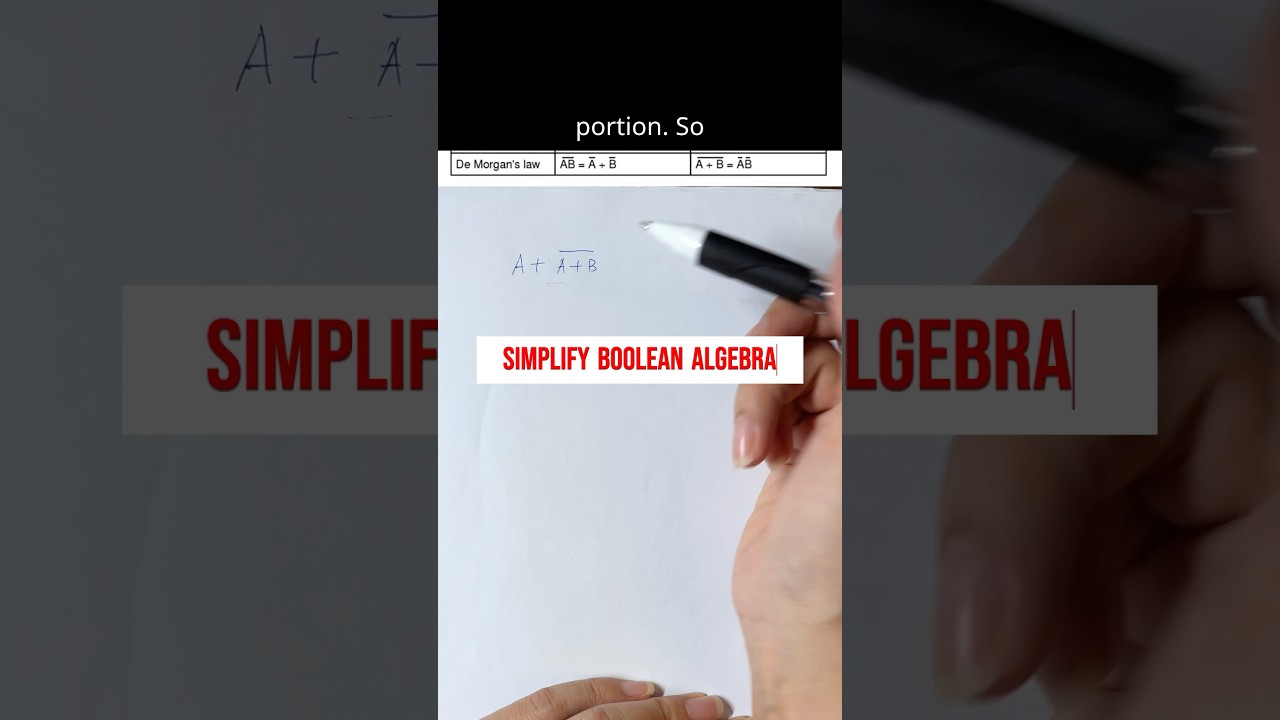 Simplifying Boolean Algebra for O-Level Computing