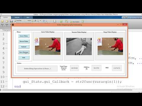 MATLAB Project of Video Steganography | Hiding Video into Video