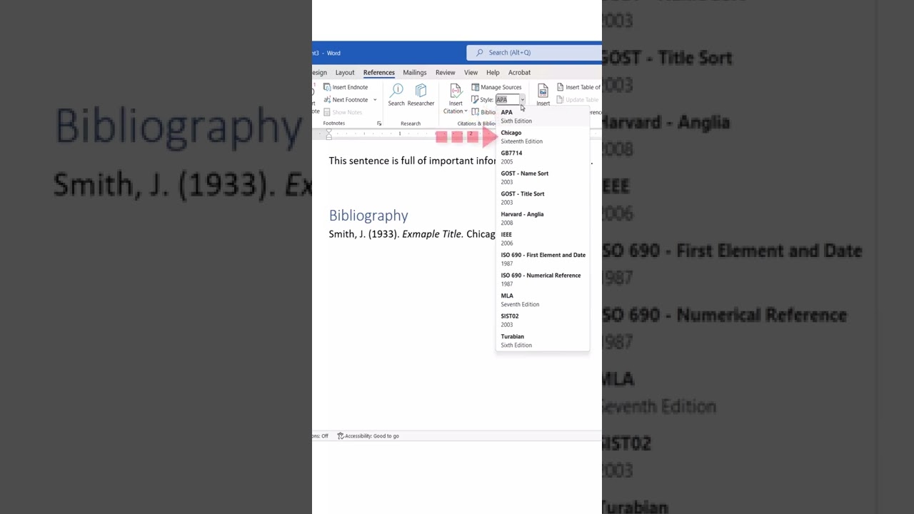 Quickly Change Citation Styles in Word in 3 Clicks