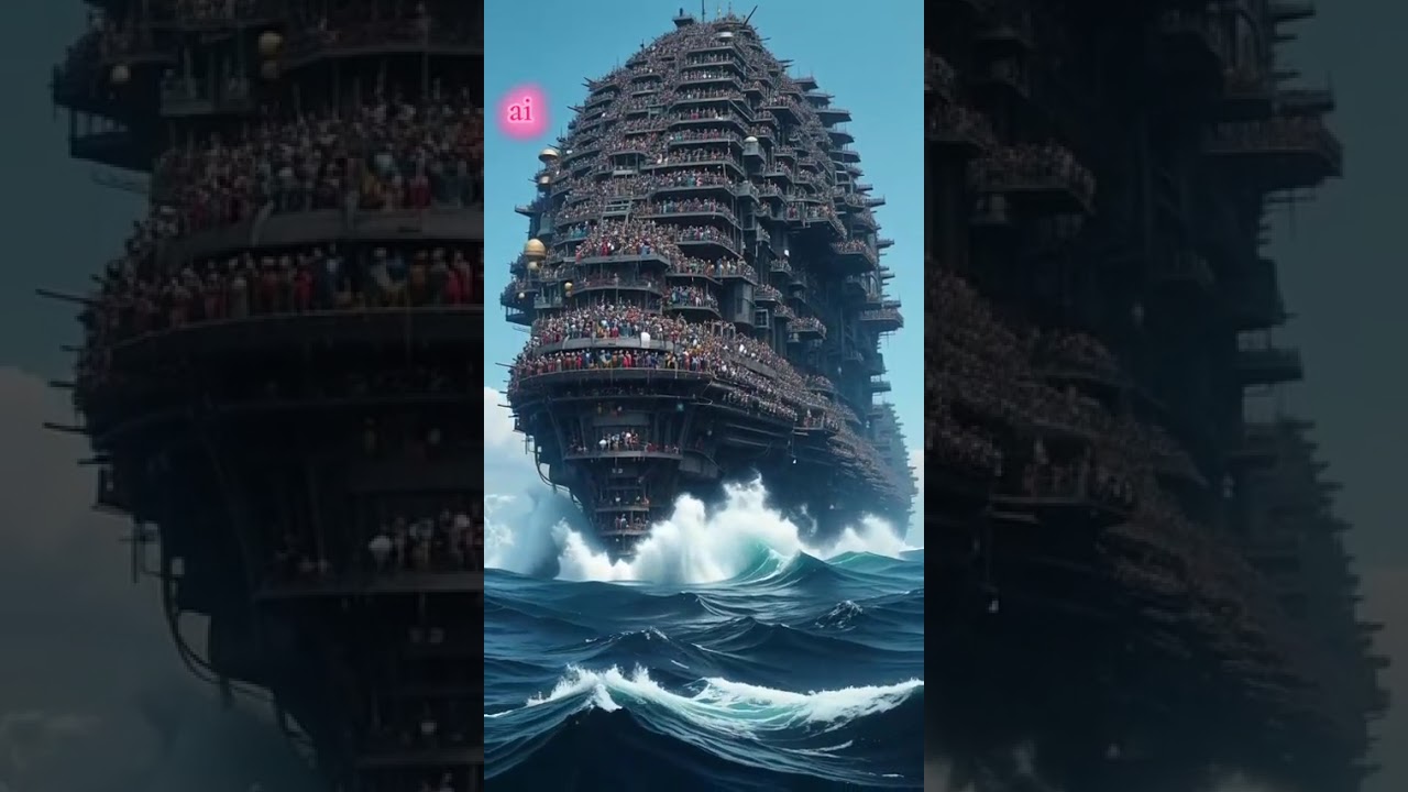 World's Largest Ship Battles Massive Ocean Waves 🌊