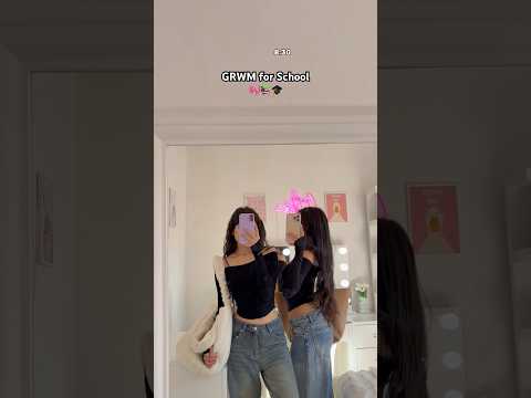 GRWM and my sister for School πππ@Hidaya_bls #school #morning #girls #routines #room #fyp